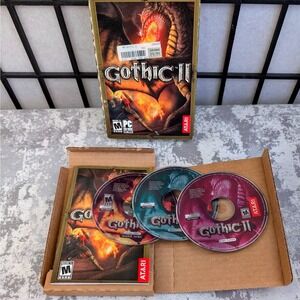 Atari Gothic II PC CD-ROM Big Box RPG Game 2003 Piranha Bytes Complete 3-Disc